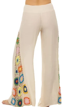 Crochet Panel Wide Leg Pants