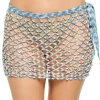 Crochet Pearl Beaded Mini Cover Skirt