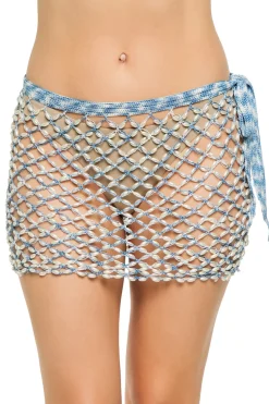 Crochet Pearl Beaded Mini Cover Skirt