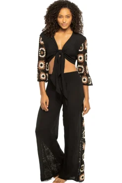 Crochet Tie Front Crop Top