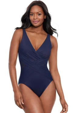 Crossover Surplice One Piece Swimsuit