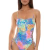 Deco Gardens Lace-Up One Piece Swimsuit