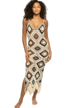 Diamond Crochet Midi Dress