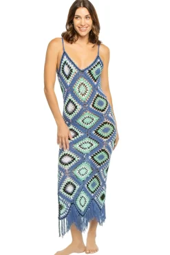 Diamond Crochet Midi Dress