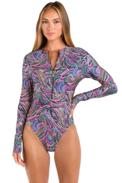 Disco Dream Long Sleeve One Piece Swimsuit
