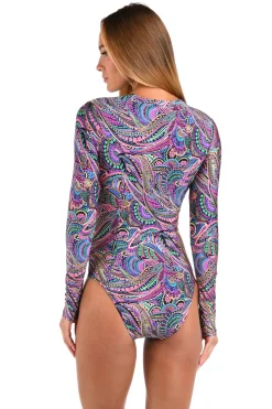 Disco Dream Long Sleeve One Piece Swimsuit
