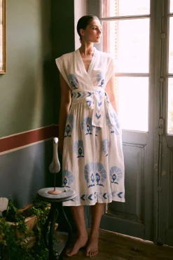 Embroidered Midi Dress