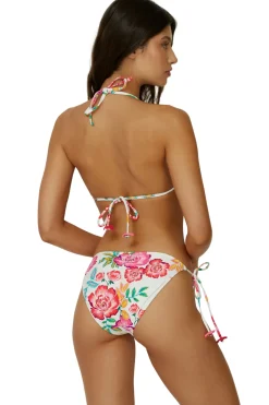 Embroidered Triangle Bikini Top