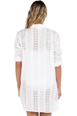 Eyelet Camp Shirt Dress