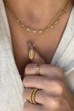 Garcelle Mini Disc Chain Necklace