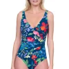 Garden Dream V-Neck One Piece Swimsuit