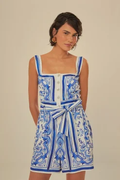 Garden Tiles Short Romper