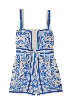 Garden Tiles Short Romper