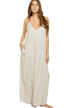 Geometric Metallic Maxi Bubble Dress