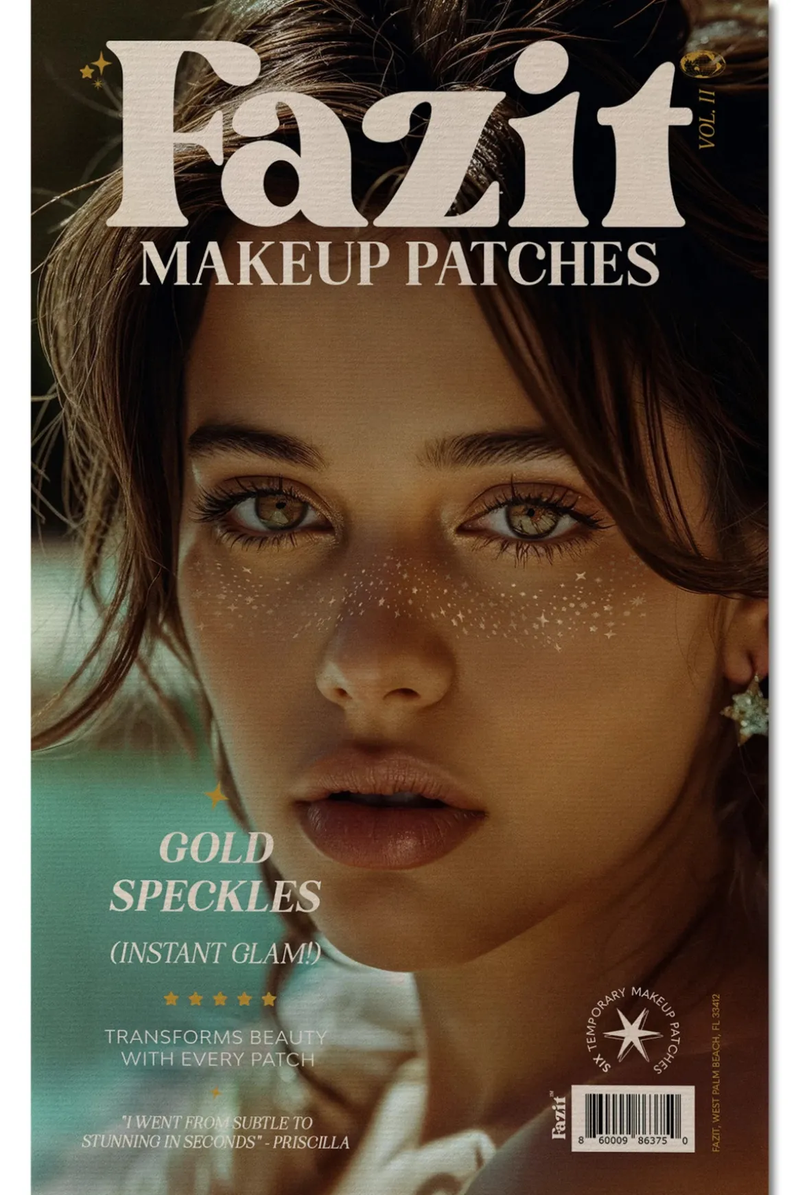 Gold Glitter Freckles Makeup Patches