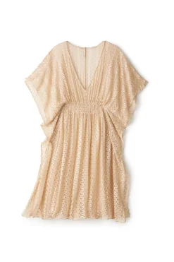 Golden Metallic Crochet Tunic