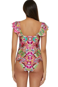 Hawaiian Garden Tankini Top