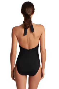 High Neck Halter One Piece Swimsuit