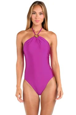 High Neck One Piece Swimsuit