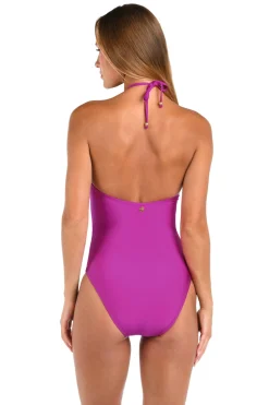 High Neck One Piece Swimsuit