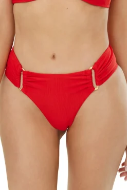 High Waist Fanned Bikini Bottom
