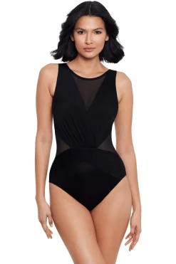 Illusionists Palma Mesh High Neck One Piece Swimsuit