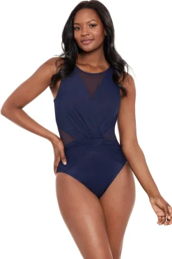 Illusionists Palma Mesh High Neck One Piece Swimsuit