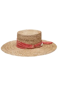 Ivy Straw Boater Hat