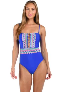 Jewel Bandeau One Piece Swimsuit