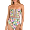 Jungle Jive Bandeau One Piece Swimsuit