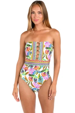 Jungle Jive Bandeau One Piece Swimsuit