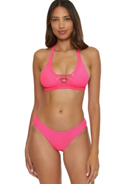 Keira Halter Banded Bikini Top