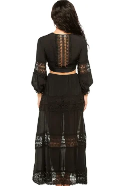 Lace Tie Front Crop Top