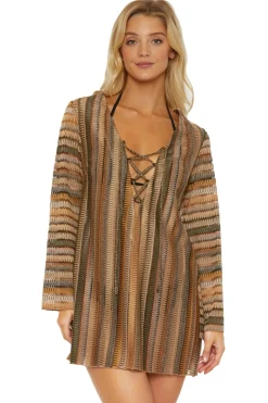 Lace-Up Crochet Tunic