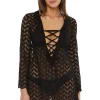 Lace-Up Crochet Tunic