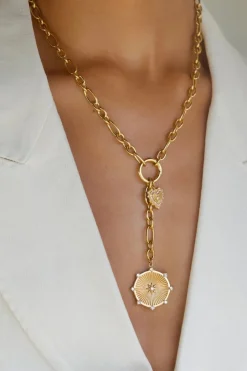 Linden Toggle Medallion Necklace