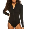 Long Sleeve Scallop One Piece