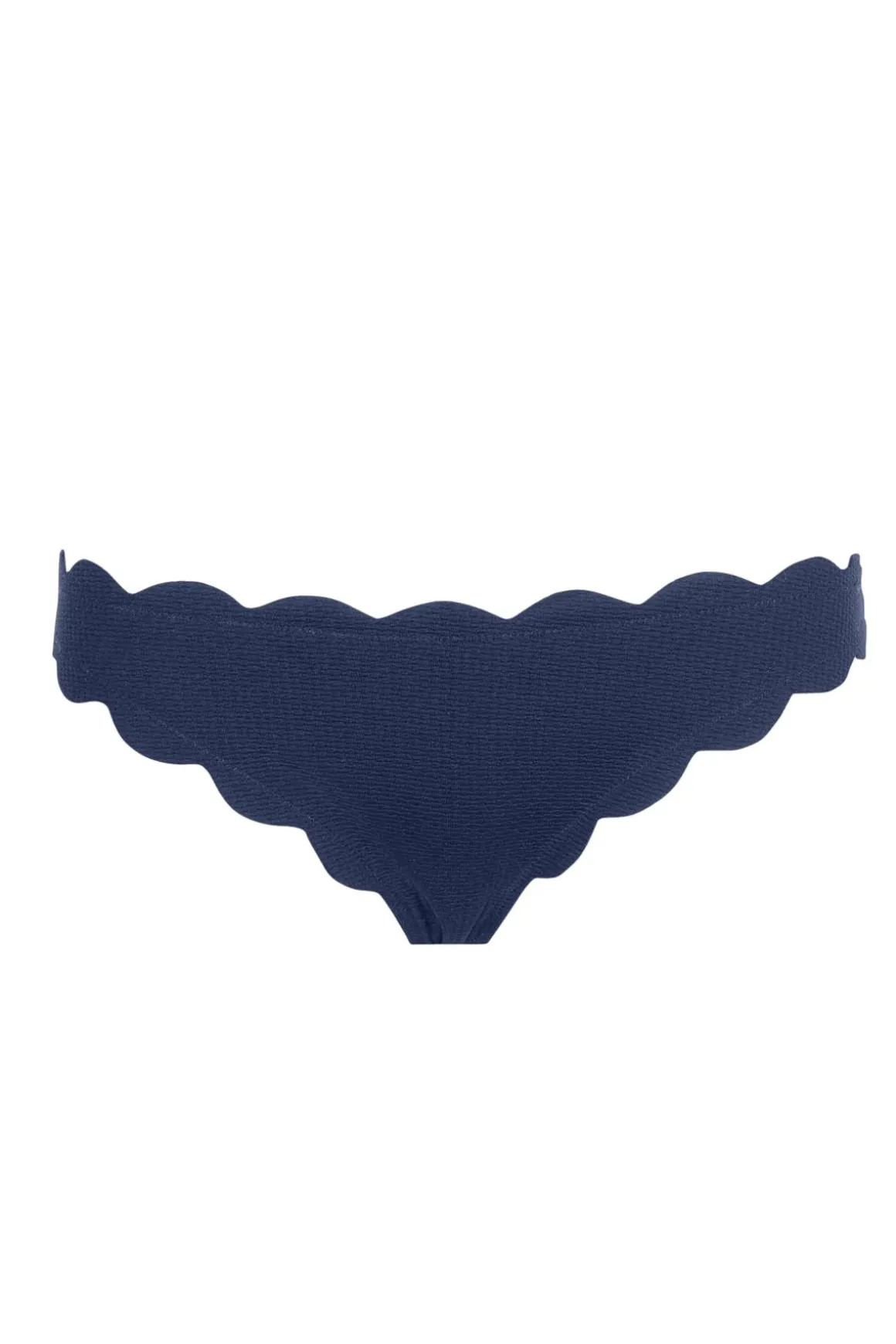 Low-Rise Scalloped Brazilian Bikini Bottom
