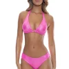 Luminous Halter Sliding Bikini Top