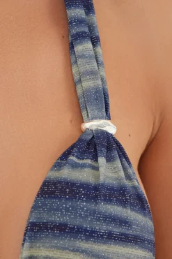 Lurex Bia Sliding Halter Bikini Top