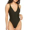 Luxe Stitch V-Neck One Piece Swimsuit