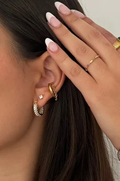 Lyndsay Huggie Hoop Earring