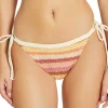 Lyra Striped Hipster Loop Tie Side Bikini Bottom