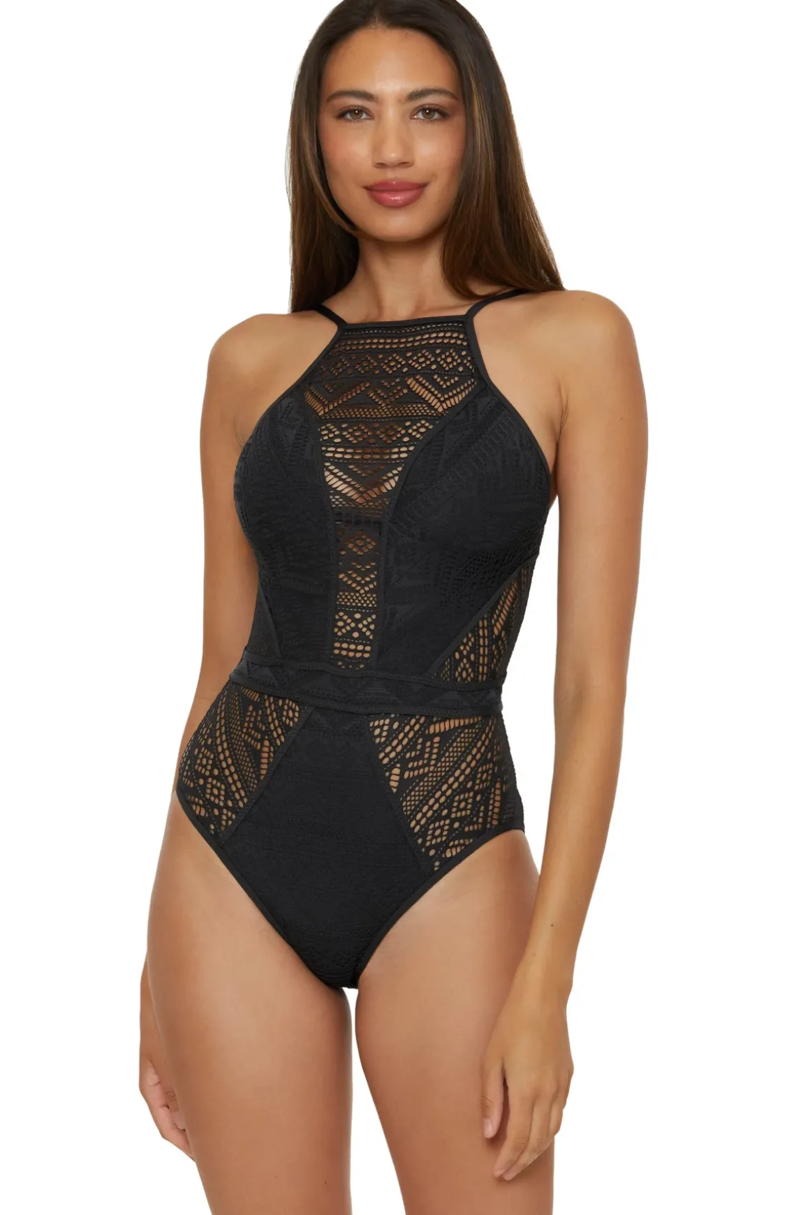 Makayla High Neck One Piece Swimsuit