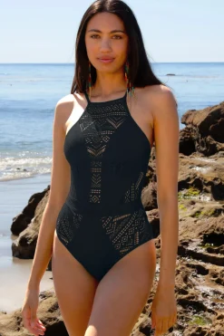 Makayla High Neck One Piece Swimsuit