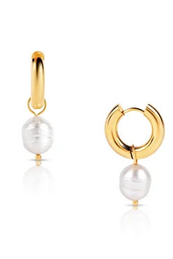 Melrose Mini Hoop Pearl Earring