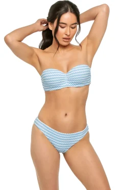 Mesh Effect Bandeau Bikini Top