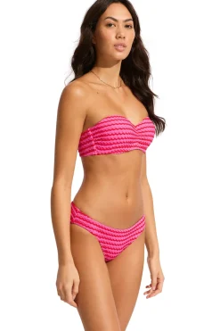 Mesh Effect Bandeau Bikini Top