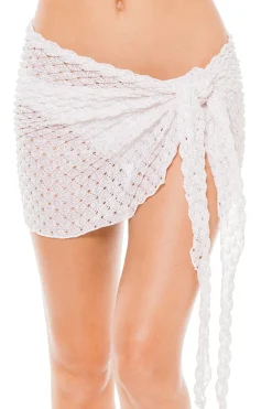 Metallic Crochet Short Cover Pareo