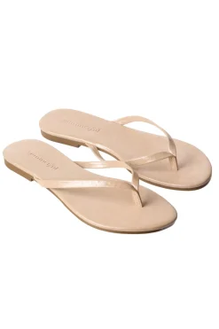 Metallic Thong Flip Flops